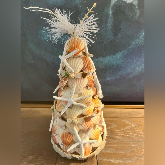 Lucky Mischa’s Other - Custom Coastal Shell + Sea Glass Christmas Tree NEW